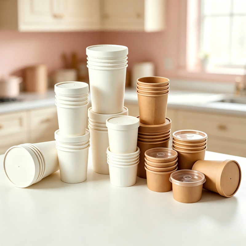 Paper Soup Cup with Lid
