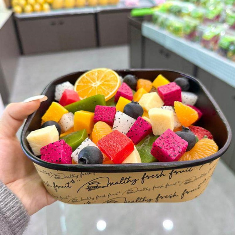 Square Paper Bowl with Lid