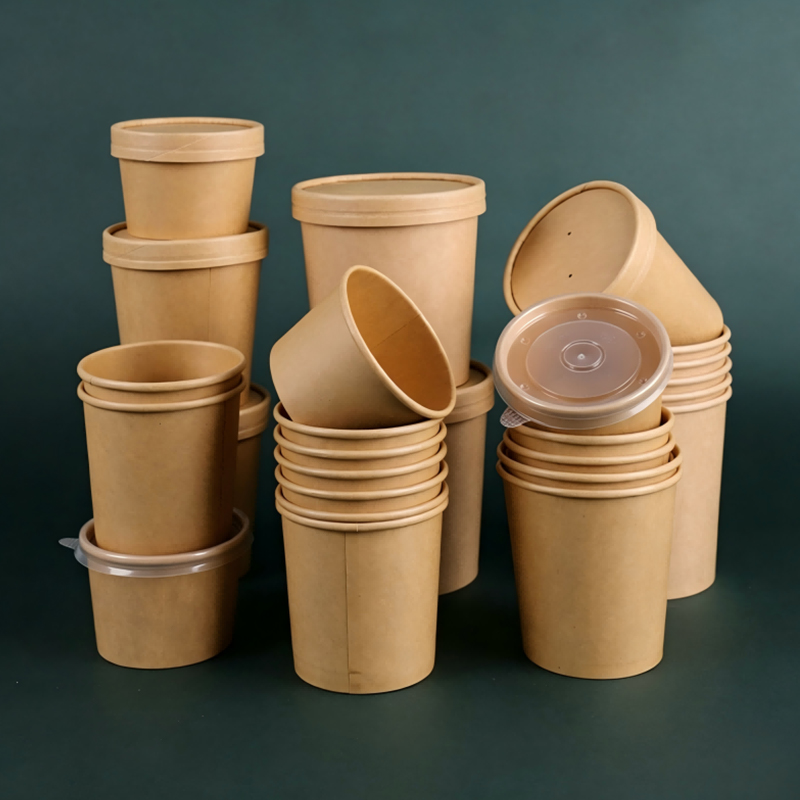 Paper Soup Cup with Lid