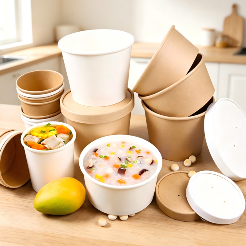 Paper Soup Cup with Lid