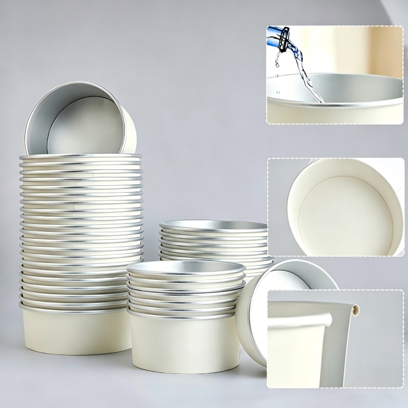 Round Paper Bowl with Lid