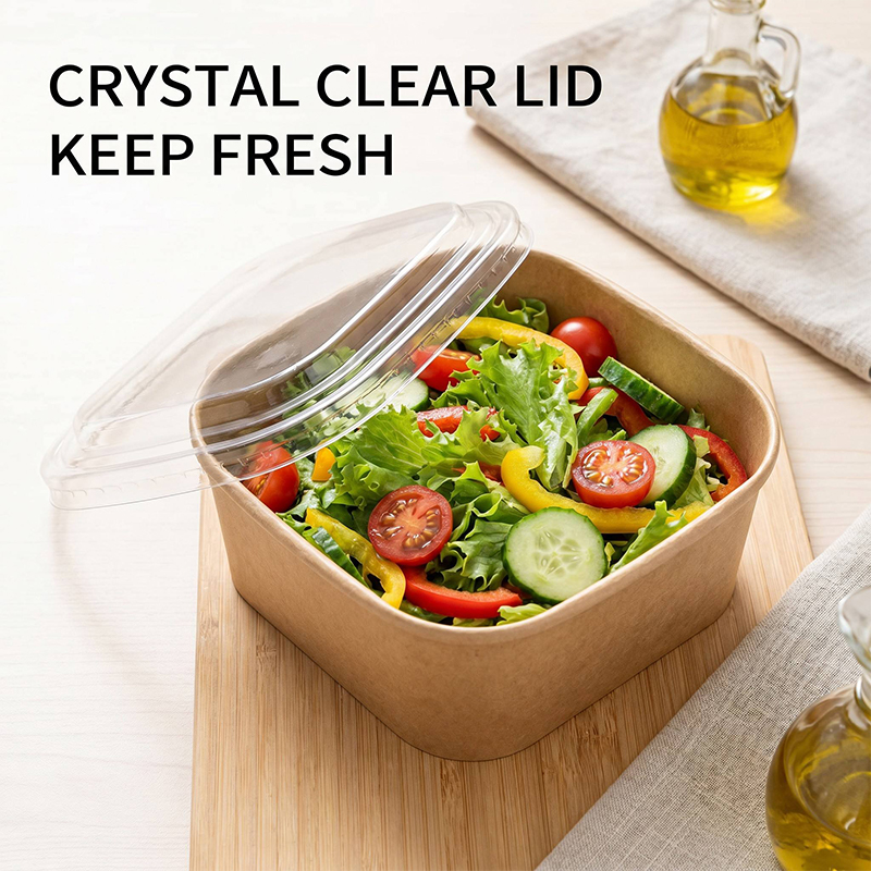 Square Paper Bowl with Lid