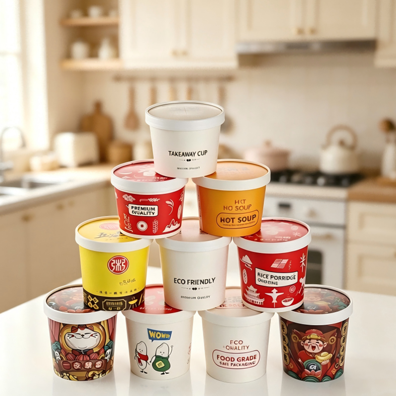Paper Soup Cup with Lid