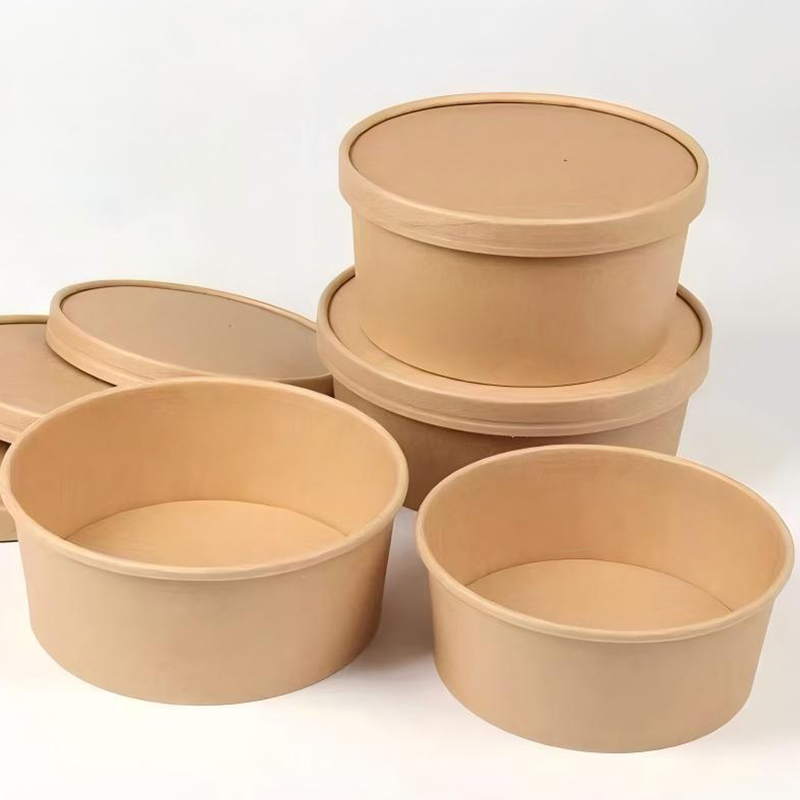 Round Paper Bowl with Lid