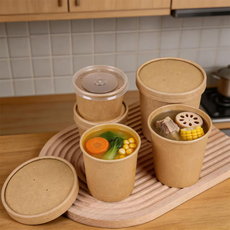 Paper Soup Cup with Lid