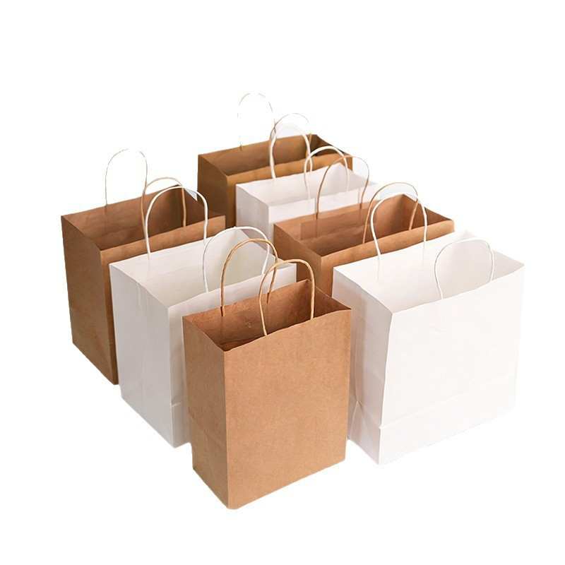 Kraft Paper Food Bag with Handle